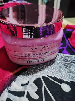 Product Review of SLAVINA Organic Rice Body Scrub First Kiss | scrub badan untuk menghilangkan bekas luka from 🌸**🌸 0