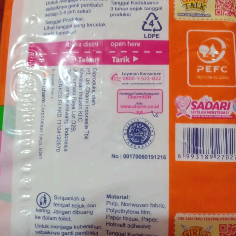 Pembalut Wanita Charm 1 Renceng isi 10sachet non wing Kewanitaan - Kemasan Sachet Praktis dan Nyaman - Feminine, Perawatan 3