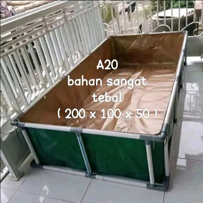 terpal kolam ikan type A20 ukuran ( 200 x 100 x 50 ) bahan asli korea original a20
