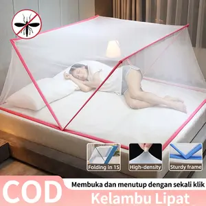 Kelambu Tudung Kotak Lipat  190cm*160cm*80cm / 190cm*100cm*80cm / 128cm*67cm*50cm Kelambu kotak Anti Nyamuk mosquito net bed tenda anak Praktis