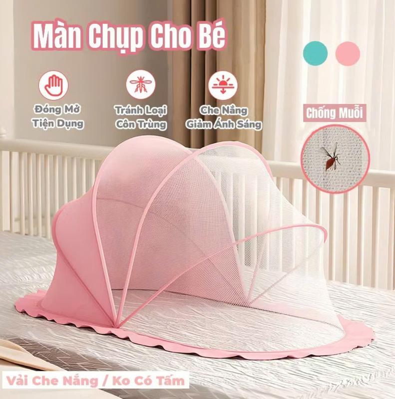 M2 Màn Chụp Gập Gọn Cho Bé Sơ Sinh Chống Muỗi Khung Thép Mềm Kích Thước 110x65x55cm Vải Bọc Khung Riêng Dày Dặn An Toàn Cho Bé Yêu Đóng Mở Tiện Dụng Tránh Loại Côn Trùng Che Nắng Giảm Ánh Sáng