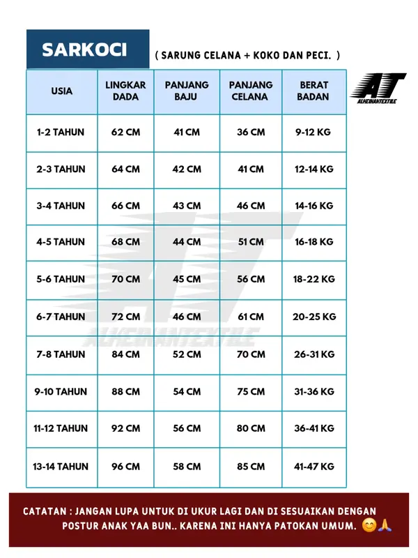 Setelan Koko Anak Sarkoci 1-14 Tahun Old 5