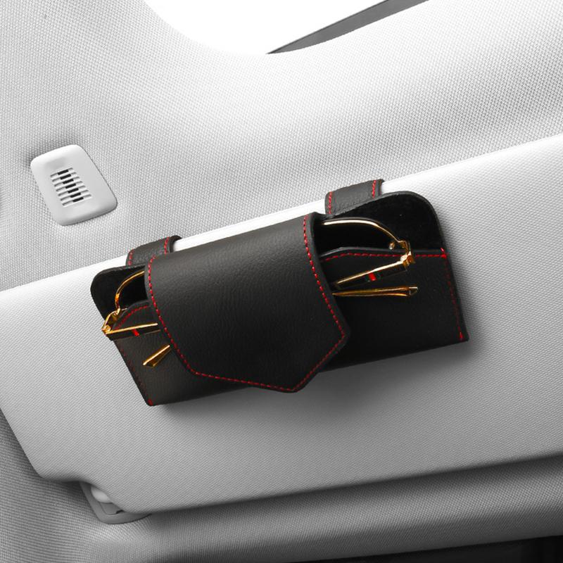 Product Introduction of Car Glasses Case Auto Sun Visor Glasses Holder Sunglasses Clip Card Ticket Holder Multi-Function Automobile Accessories  Storage 44