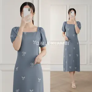 Daster Aqila Rayon Premium Motif Pita-Pita Daster Remaja Wanita Terbaru