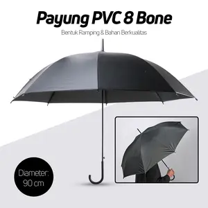 Fancytime Payung Polos PVC 8 Bone 90cm - P075