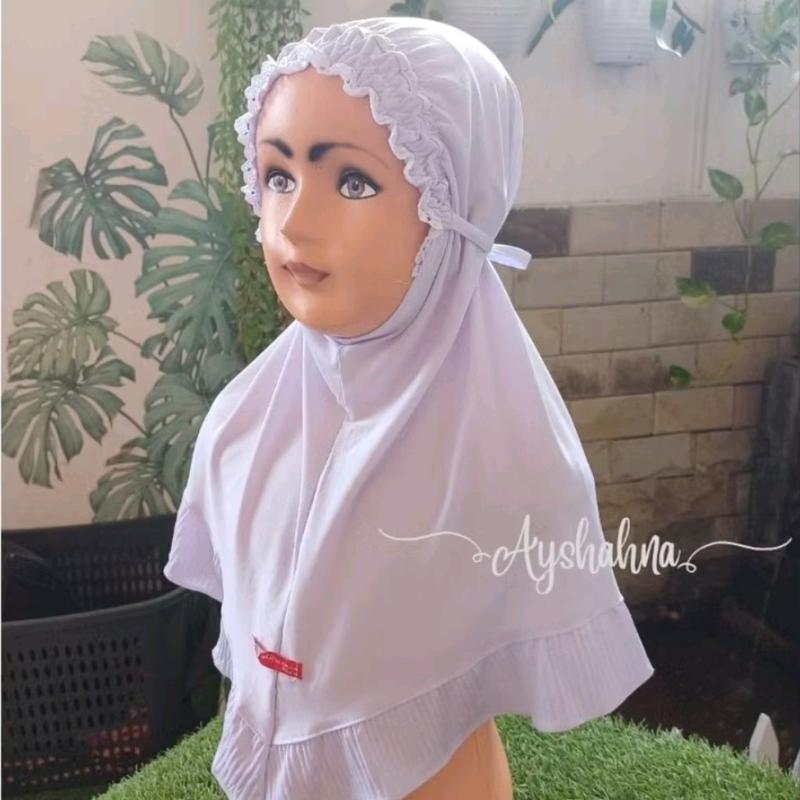 Hijab kerut sekolah anak TK - SD (4-8Tahun) Jersey Kerudung Instan 1