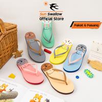 Gambar Sun Swallow Paket 6 Pasang Sandal Jepit Karet Wanita Sendal Animal Series dari Sun Swallow Sandals Kota Administrasi Jakarta Utara 1 Tokopedia