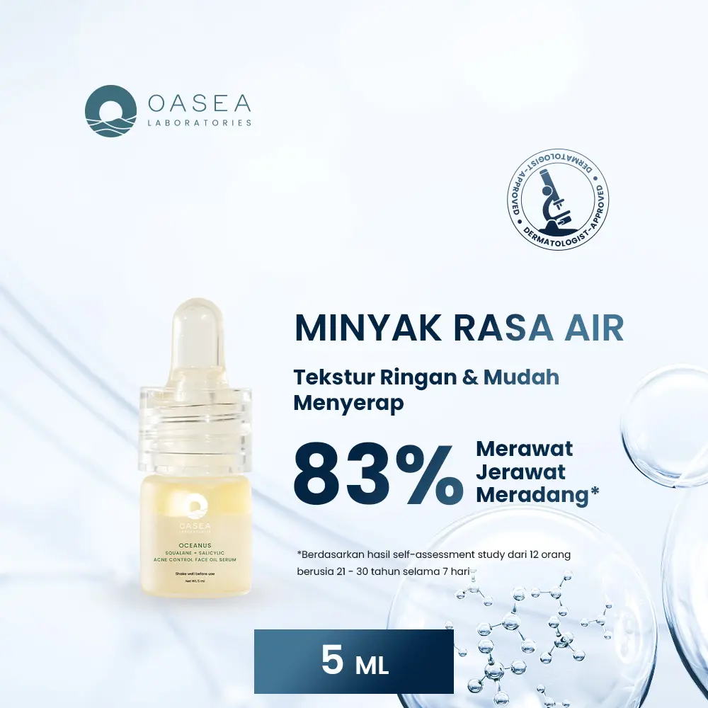 (NFS) Oasea Oceanus Squalane + Salicylic Acne Control Face Oil Serum 5ml ED 10/25- Serum untuk Kulit Wajah Berjerawat