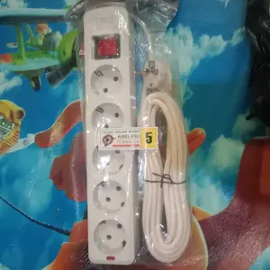 PPlus Stop Kontak colokan 2/3/4/5Lubang panjang kabel  3M 5M Kuningan SNI\stopkontak murah \stopkontak aman kotak saklar tembaga  set