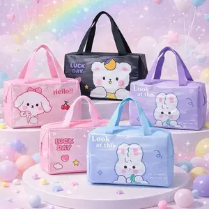 Tas Organizer Transparan Tas Washbag Murah Desain Lucu Tahan Air 26x15x10