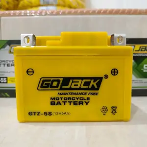 AKI MOTOR GOJACK/ WOTOBATT MF GEL GTZ5S/YTZ5S/MTZ5 12V 5AH UNTUK MOTOR VERZA BLADE SCOOPY REVO SUPRA 125 VARIO 110 BEAT MTZ5S YTZ5S YTZ4V DTZ5S