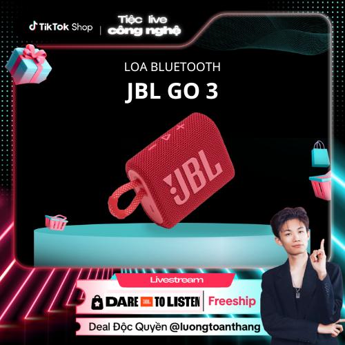 [JBL x Luongtoanthang] Loa bluetooth  Nghe Nhạc  JBL GO 3 - Hàng Chính Hãng