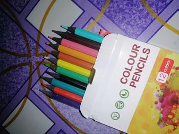 Product Review of 【6 kotak RM10】12pcs Kids Children Colour Color Pencil Pensil Warna Office Pensel Stationery from S**a 3