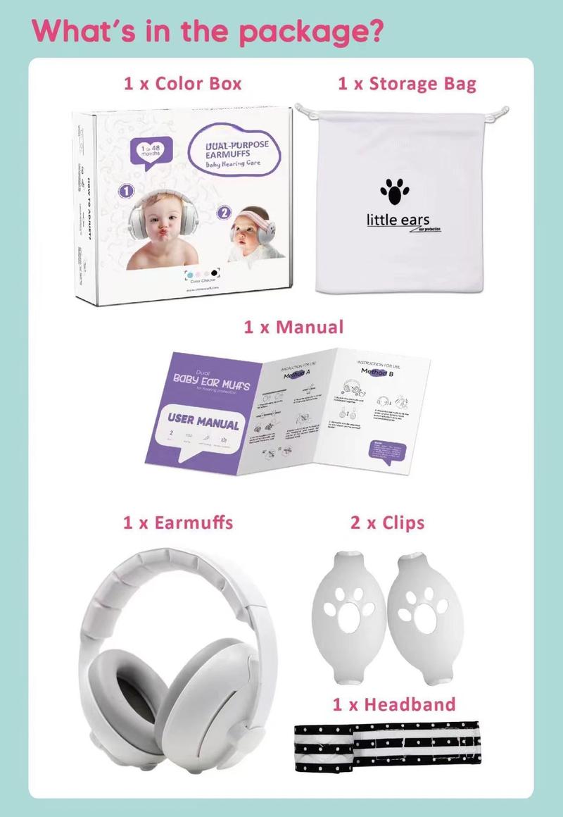 Product Introduction of [MOTTSS] VERSION 2 UP MUFFY BABY HEARING PROTECTION EARMUFFS EAR MUFF FOR TRAVEL TODDLERS AIRPLANE EVENTS CARS 2