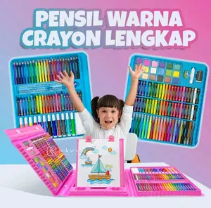 (PS) CRAYON 208 & 150 SET ART - Crayon / Alat Warna Anak / Alat Lukis Set / Pensil Warna Full Set Cat Krayon