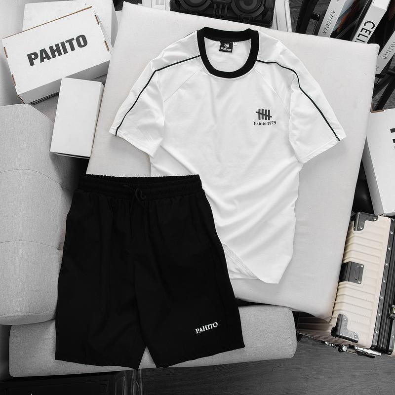 ( DEAL MỞ BÁN ) Bộ quần áo nam in chữ PAHITO 1979 chất cotton mịn co dãn 4 chiều, quần thể thao chất gió siêu đẹp menswear BH25