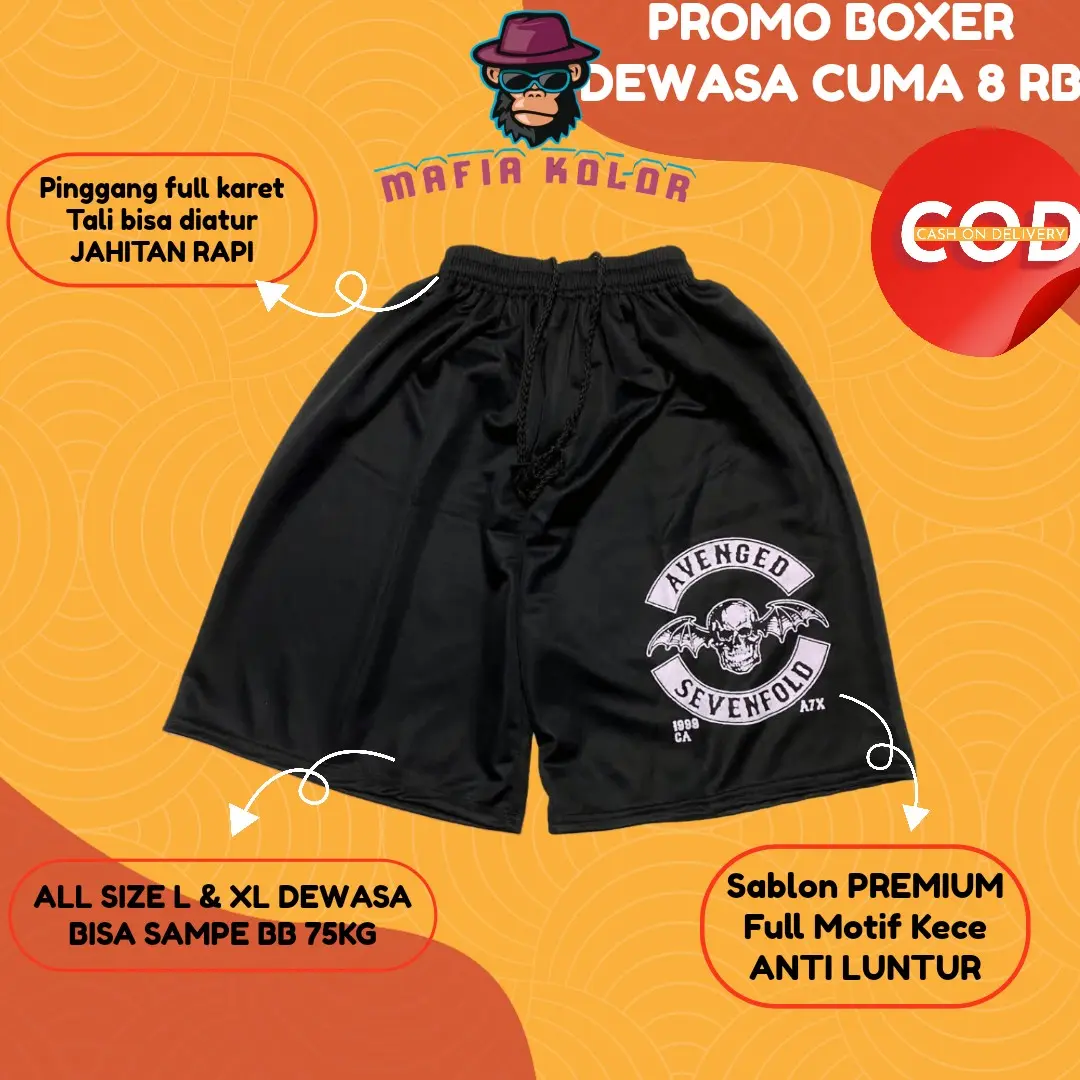Promo boxer sport unisex pria wanita celana pendek running kolor mancing olahraga sepakbola futsal voli bulutangkis tenis tiduran rebahan santai surfing boarshort