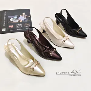 Sendal Wanita Heels Mules Elegan TANIA S05 - Tinggi 5cm, Model Terbaru - Shoes