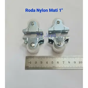 Roda Caster Hidup Or Mati Roda Nylon Putih 1" ukuran 25 mm