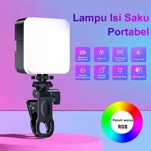 Pinzy LED Cube RGB dan Non RGB Lampu Selfie Live Video Portabel untuk Kamera Mini dengan Pencahayaan Baik dan Warna RGB