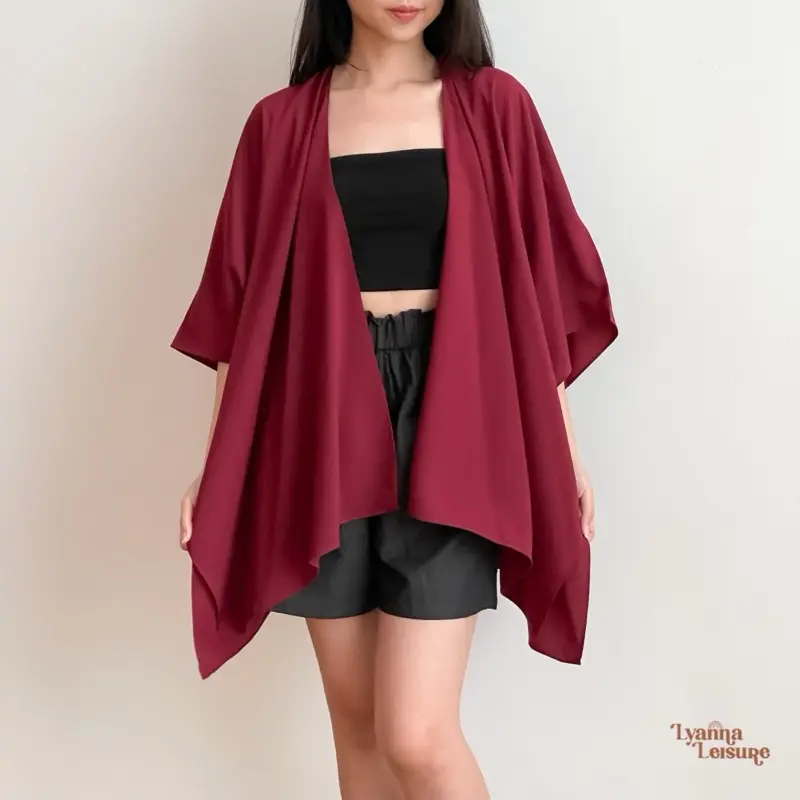 LYANNA - SORA Outer / Outer Wanita Oversize Batwing Cardigan Polos Jumbo Size 0