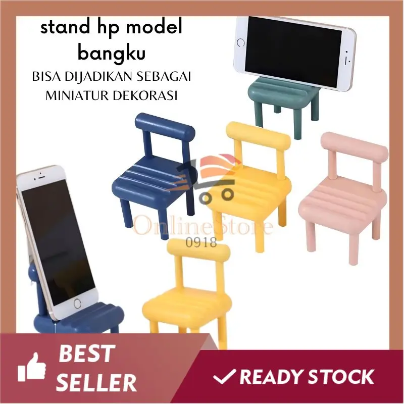 OS - C112 - Phone Holder Kursi Folding Chair / Stand Holder Stand HP Lipat Dudukan Penyangga HP Import Murah