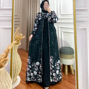 GAMIS SABRINA Dres Crinkle Airflow Gamis Elegan Simple Wanita Baju Lebaran 2025