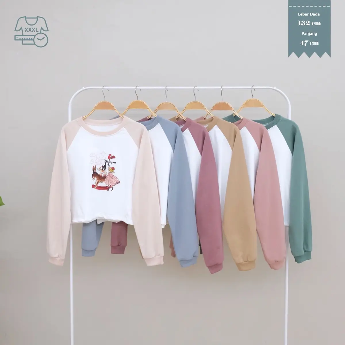 Baju tangan panjang kombinasi