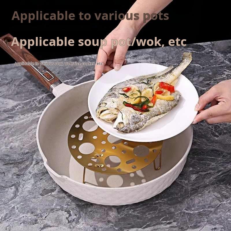 Giá Hấp Có Thể Gập Lại Bằng Thép Không Gỉ, Để Sử Dụng Tại Nhà, Thích Hợp Cho Trứng, Cơm, Rau Củ, Bánh Bao Và Khay Hấp, Các Vật Dụng Nhà Bếp Thiết Yếu 2