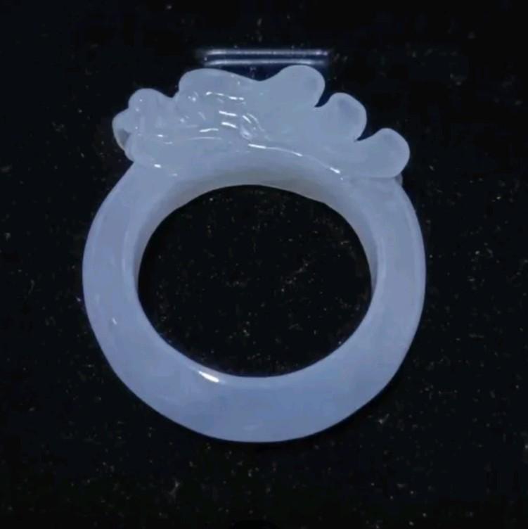 RivieraGems PREMIUM JADE DRAGON RING ~ Stylish Certified Type A Myanmar Jade Dragon Unisex Ring - Fixed Size 19.8 1
