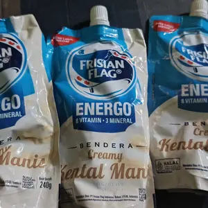 Frisian Flag Bendera Kental Manis Plain Pouch 240g [3 Pcs]
