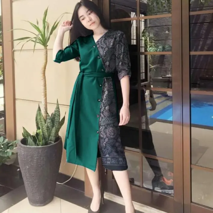 THABISHOP / TUNIK LAUREN ZIBA / FLOW / HN / TUNIK WANITA / TUNIIK REMEJA KEKINIAN / OUTFIT KEREN / BAJU LEBARAN / TERUSAN WANITA / OODT KOREAN STYLE 3