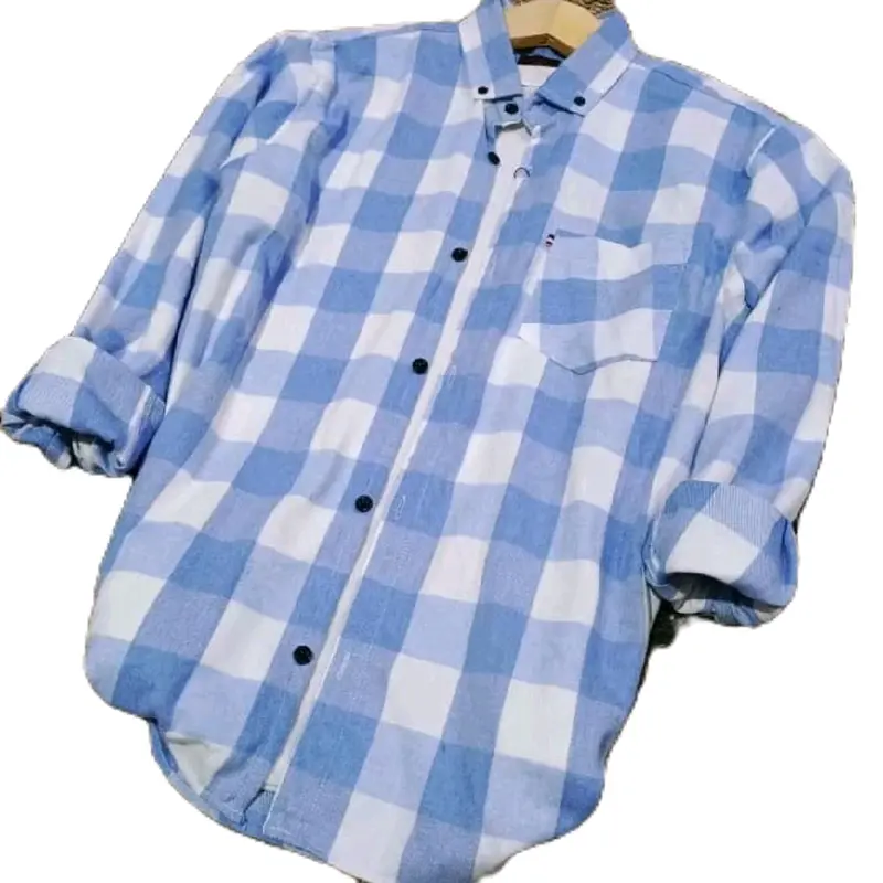KEMEJA FLANEL KOTAK CATUR BIRU MUDA PRIA WANITA LENGAN PANJANG MOTIF KOTAK KOTAK PREMIUM TERBARU SLIMFIT CASUAL Distro Baju Dewasa fanel 0