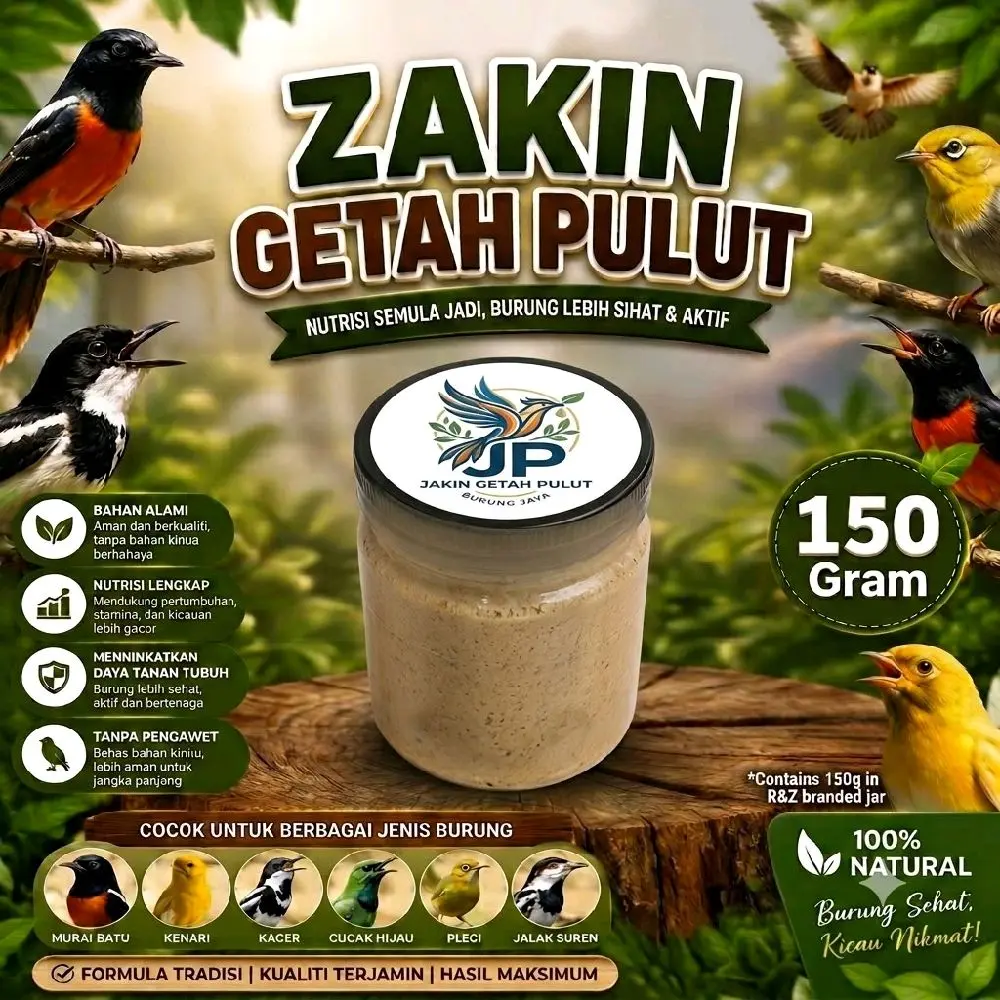 ZAKIN PULUT BERAT 150 GERAM - Makanan Burung Berkualitas dengan Berat 150 Geram dari ZAKIN untuk Kebutuhan Mikat Anda