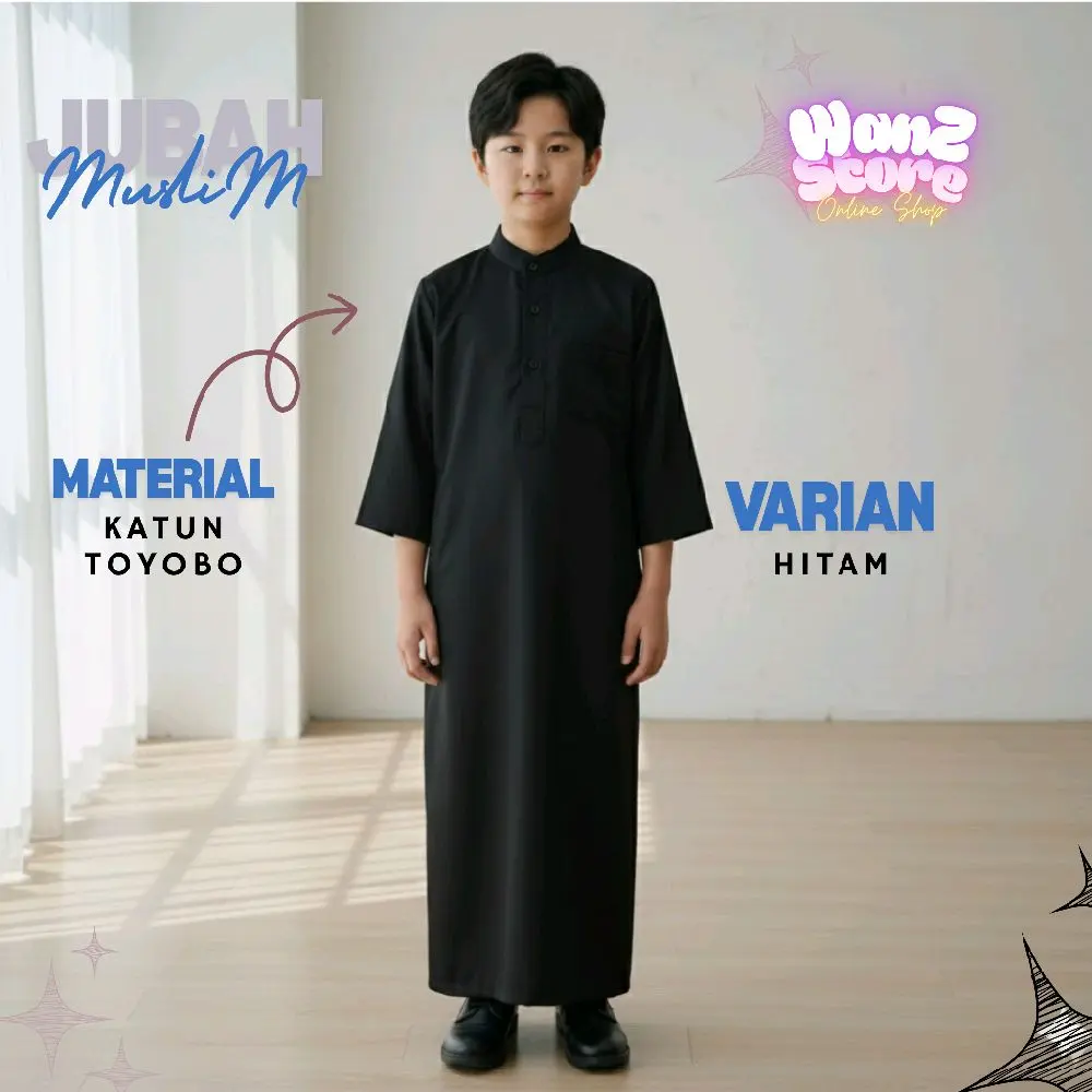 jubah anak hitam