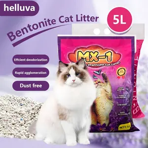 Pasir Kucing  Gumpal Kucing Bentonite Cat Litter 5L Odor ControlMulticolor untuk Anjing dan Kucing