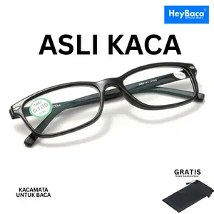 HeyBaca - ASLI KACA Kacamata Baca Plus | Full Baca | Muka Kecil ke Sedang | +100 s/d +400 Rabun Dekat | Uniseks