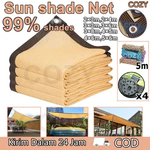 Jaring Paranet net 99% Anti-UV tabir krem surya shade coklat jaring Jaring Kebun Jaring Rumah Kaca Jaring Tabir
