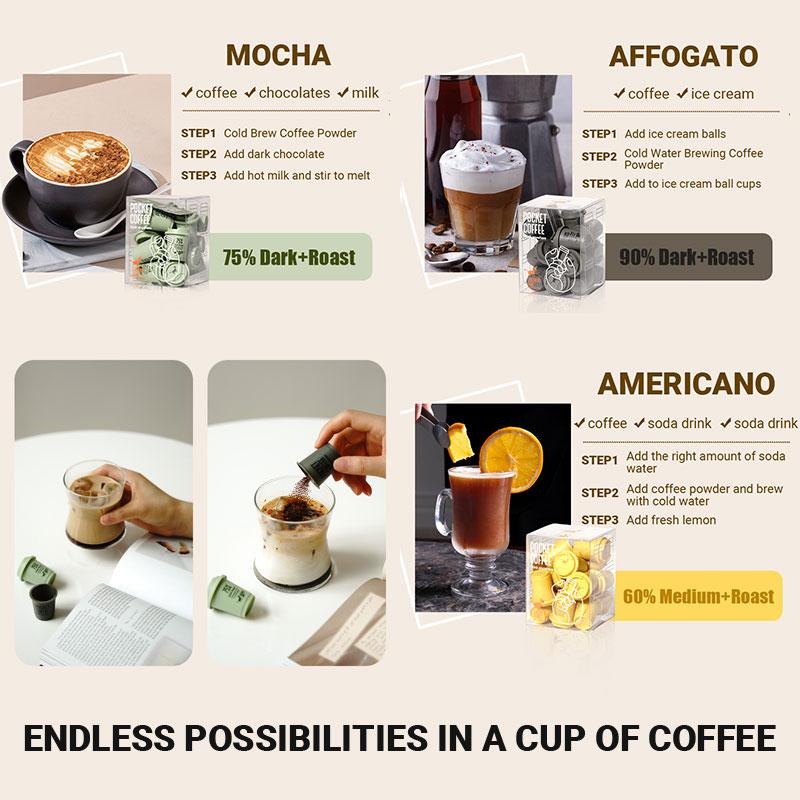 Cheerful Goat BPC00001 Coffee Powder Instant Coffee Cold Brew Coffee Capsules Freeze-Dried Coffee  Mix Copi 60% 75% 90% 3g*15PCS 7