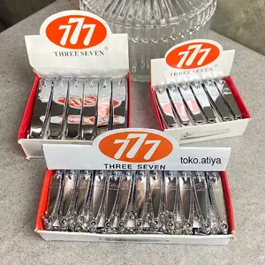 (isi 12) Grosir Gunting Potong Kuku 777 / Nail Clipper Three Seven Besar, Tanggung, Kecil Alat Menicure Pedicure