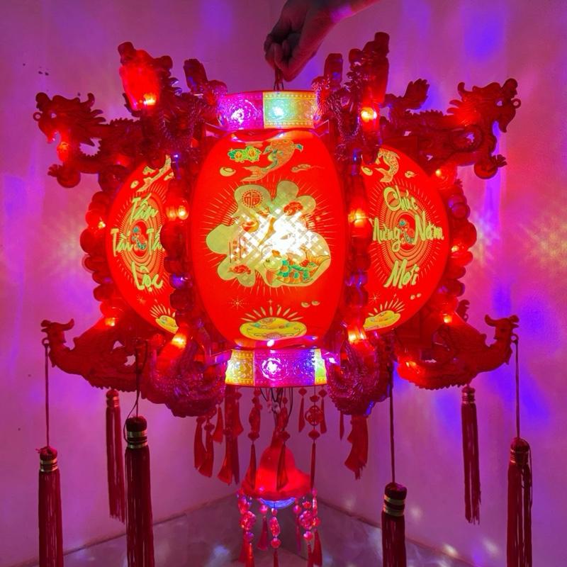  CẦU ĐIỆN LONG PHỤNG SUM VẦY ĐÈN LỒNG CÁNH RỒNG PHƯỢNG XOAY 360 TRANG TRÍ TẾT MẪU MỚI 2026 Chất Liệu Polycarbonate Công Suất 30W Bảo Hành 220V 