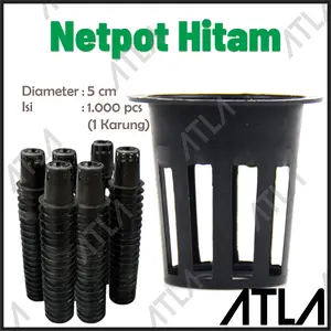 Netpot 5 cm Hitam Net pot Wadah Media Tanam Hidroponik KN001