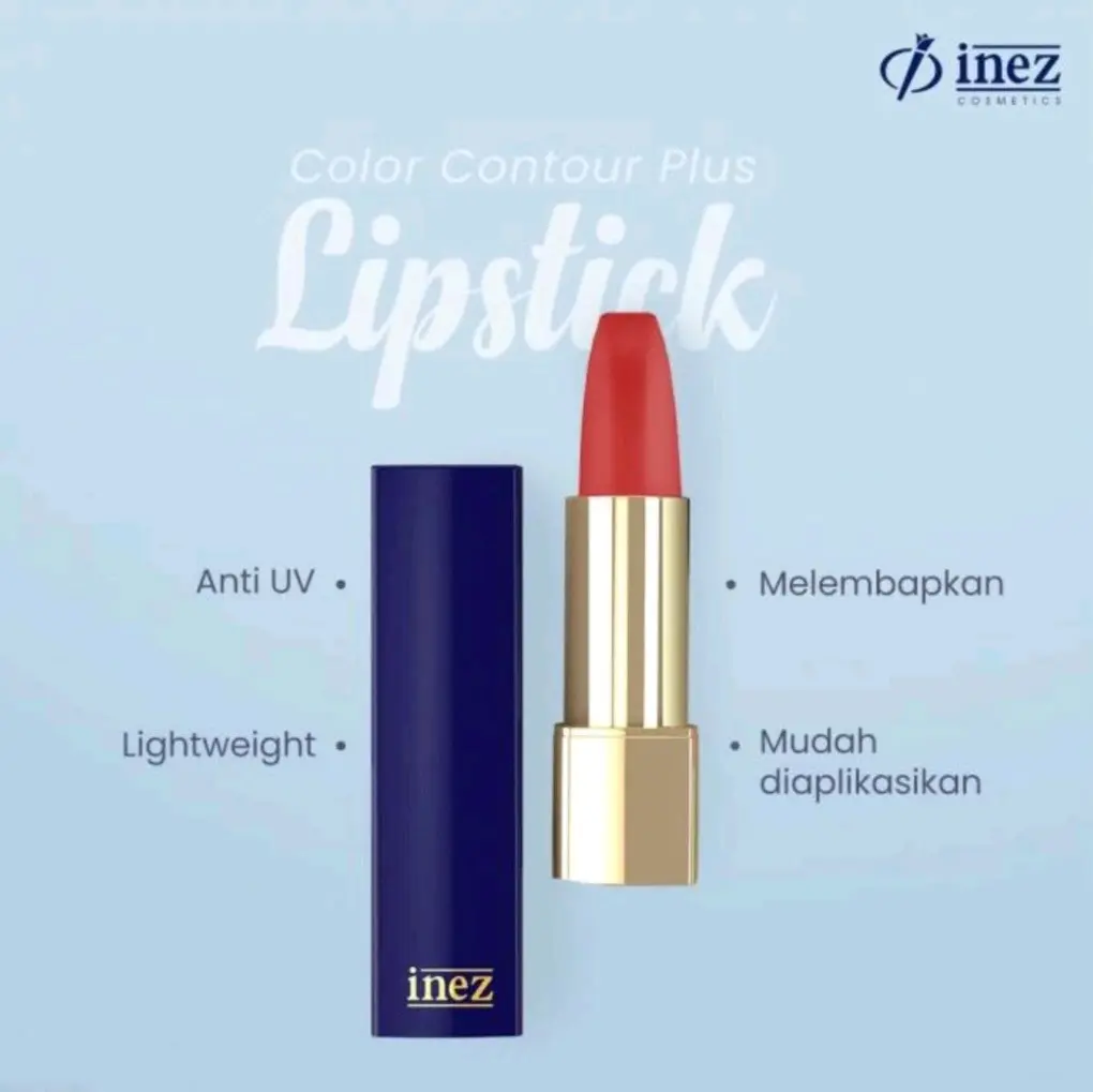 INEZ Lipstick Color Contour Plus Lipsti Lipstik Inez Cosmetic