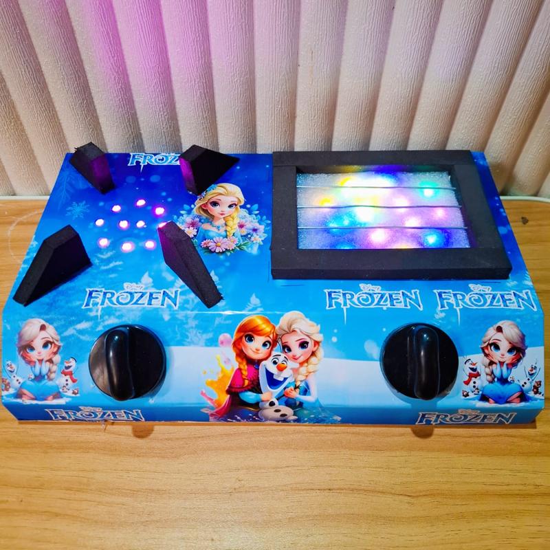 Mainan Masak Masakan Anak Perempuan Usia 3-6 Tahun Dengan Kompor Mini 2 Tungku Lampu LED Toys Frozen 2