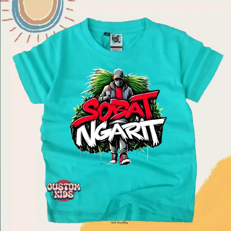 (FREE NAMA) Kaos anak pakaian anak sobat ngarit 7