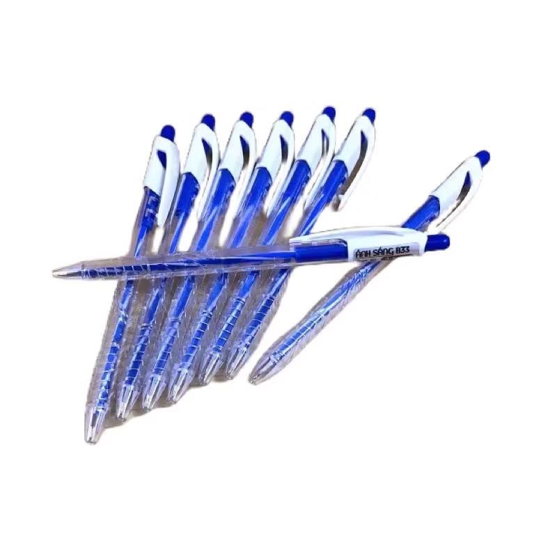 Combo 10 cây bút bi mực xanh có tem giá rẻ