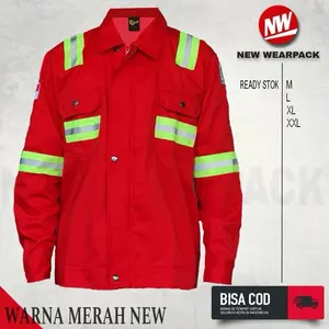 Baju wearpack safety/ pakaian kerja / APD / K3/ lengan panjang