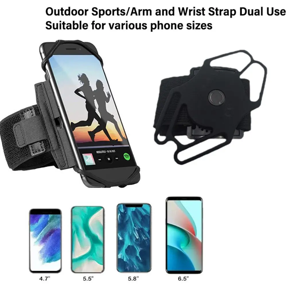 Gym Sports Running Jogging Armband Adjustable Running Pouch Sport Silicone Cell Phone Armband