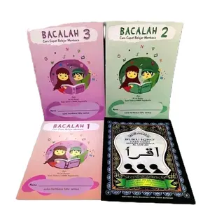 Paket 4 buku iqro besar jilid 1 / 6 dan cara cepat belajar membaca jilid 123 Cd