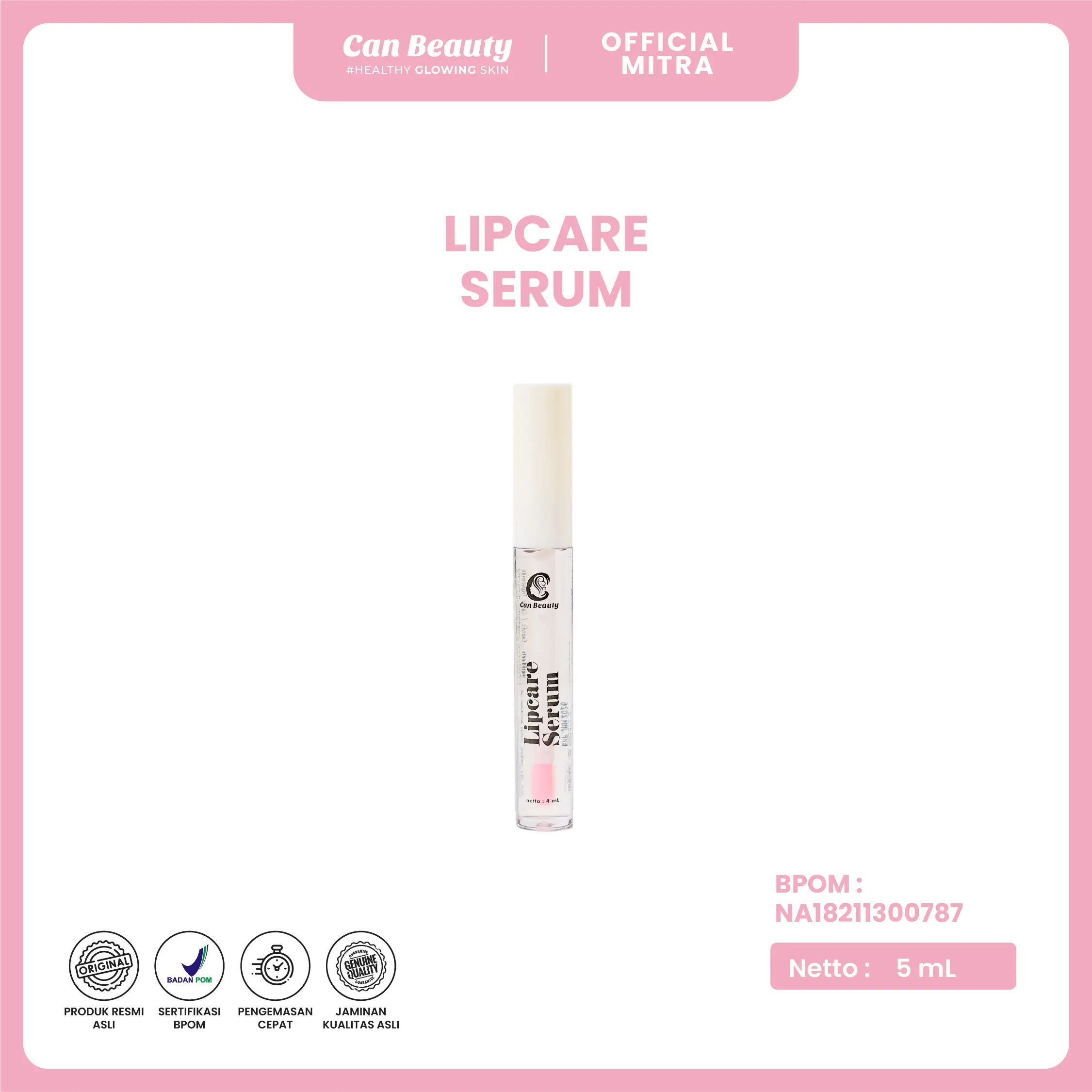 CAN BEAUTY LIPCARE SERUM AGAR BIBIR PINK ALAMI